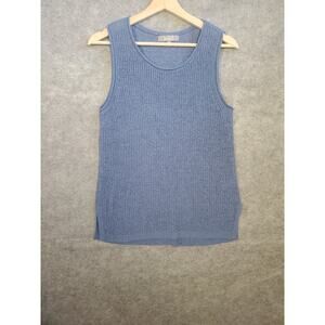 Marled Reunited Clothing Women's Size M Blue Sleeveless Lightweight Sweater